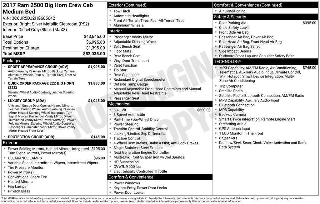 ram ram 2500 pickup 2017 3C6UR5DJ2HG685642 image ram ram 2500 pickup 2017 3C6UR5DJ2HG685642 image